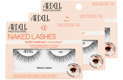 Ardell - Pack X3 Naked Lashes 423 - Pestañas Postizas