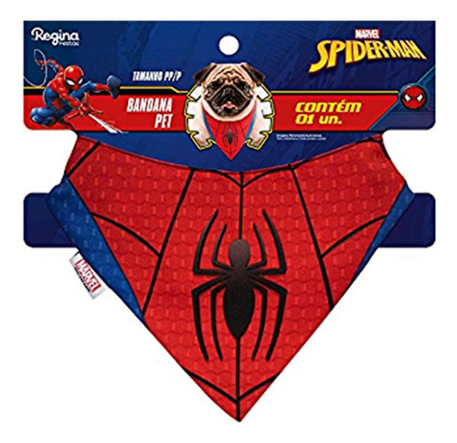 Bandana Pet Para Cachorro Homem Aranha Roupa Cão Super Herói