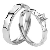 Par Anillos Duo Promesa Plata 925 Amor Parejas Djpa052 Crist