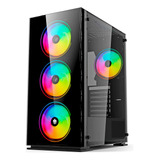 Gabinete Frente E Lateral De Vidro 3 Fans Inclusos Rgb Han