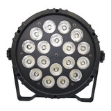 Refletor Par Led Slim Aluminio 18 Led Cree 15w Rgbw+uv