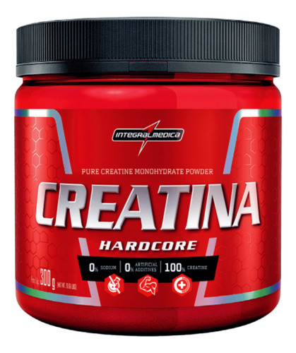 Suplemento Creatina Hardcore Integralmedica Em Pote De 300g