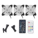 Kit De 3 Ventiladores Pc Gamer 120 Mm Rgb Disipators For Cpu