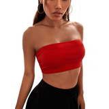 Crop Top Basico Strapless