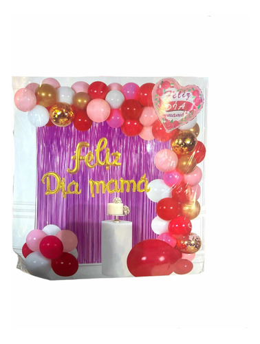 Set De Globos 60pcs Día De Las Madres Feliz Día Mamá