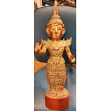 Buda Tailandia Thailand Bangkok Talla Antigua Madera Oro 