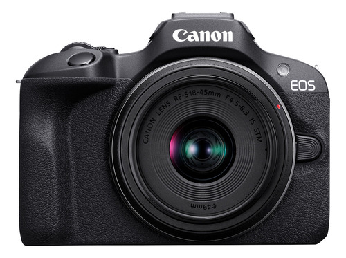 Câmera Canon Eos R100 Mirrorless 4k Com Rf-s 18-45mm Is Stm