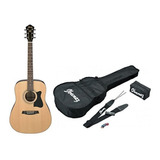 Kit Guitarra Acústica Ibanez V50njp-nt Estuche+afinador