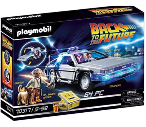 Figura Armable Playmobil Back To The Future Delorean 64 Pzas