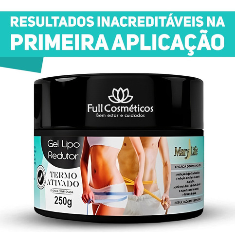 Kit 2 Unidades Gel Lipo Redutor Termo Ativado 250g