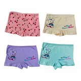 Pack 12 Pantaletas Algodón Niña Calzón Talla 2-10