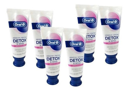 Kit De 6 Pastas Dentales Sensi Care Encias Detox Oralb