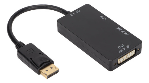 Adaptador De Vídeo Portátil 3 En 1 De Displayport A Vga