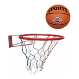 Aro De Basquet Basket Grande Nº 7 Con Red Para Pared 