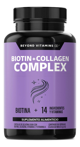 Biotina + Colágeno - Cabello Piel Uñas - 150 Cápsulas