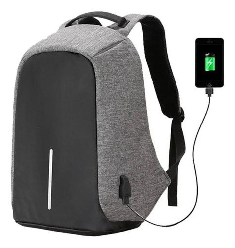 Mochila Usb Antirrobo Reforzada Con Multiples Bolsillos Usb