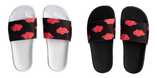 Kit 2 Pares Chinelo Akatsuki Naruto Nuvens Unissex Novidade