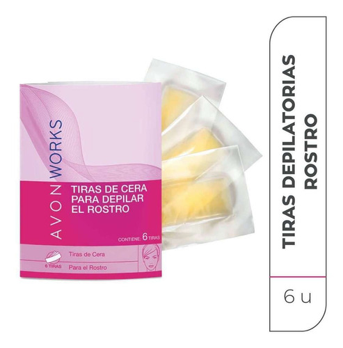 Avon Works Tiras De Cera Para Depilar El Rostro Por 6 Uni.