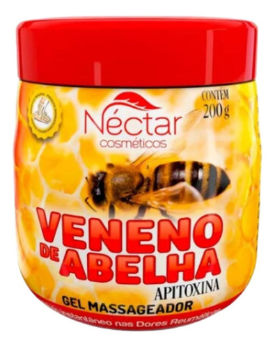 Kit 3 Gel Massageador Nectar Cosmeticos Veneno De Abelha 200