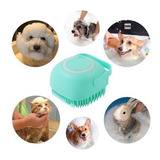 Lava Pelo Pet Escova Banho Silicone Dispenser Sabão Shampoo