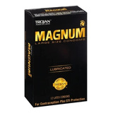 Condones Preservativos Latex Talla Grande Trojan Magnum 12 U