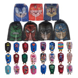 Pack 4 Capas 4 Máscaras Superhéroes Souvenir Cumple Spider