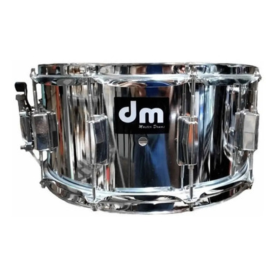 Tarola Dm Dsm14065 14x65 10 Lugs Profesional Cromada + Full Casco Silver | Envío gratis