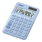 Calculadora Casio Básica Solar E Bateria Ms20uclb Azul Claro Cor Azul-claro