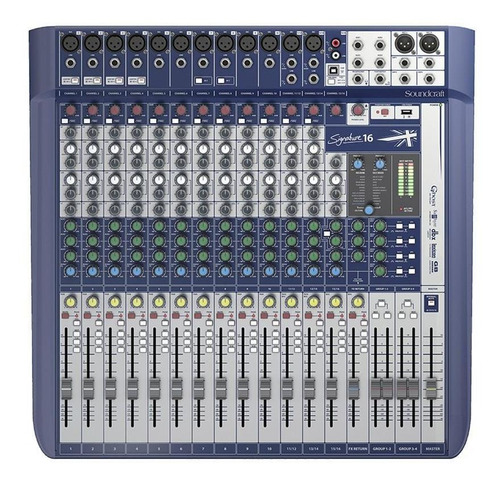 Consola Analoga Soundcraft Signature 16 Color Azul