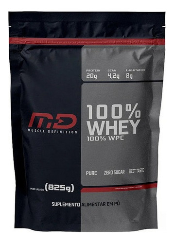 100% Whey Protein 825g Refil - Md Muscle Definition Sabor Cookies