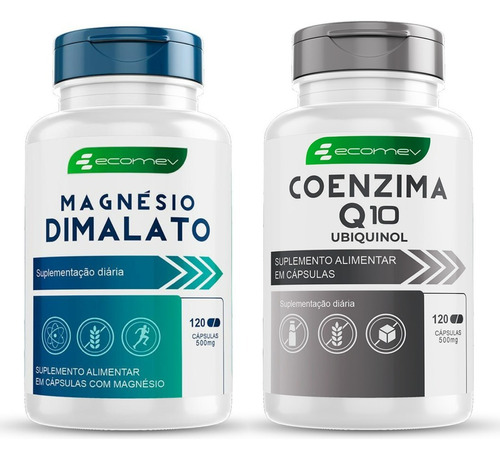 Combo Magnésio Dimalato + Coenzima Q10 + L - Triptofano Puro