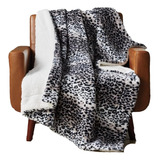 Mejor Hogar Y Jardín Cozy Faux Fur Throw Leopard, 50in X 60i