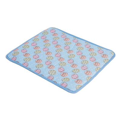 Colchonetas De Hielo De Seda Para Perros Sofá Azul 70x100cm