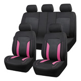 Kit Fundas Universal Para Asientos De Auto Negro-rosa