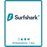 Surfshark Vpn - 30 Dispositivos 1 Ano