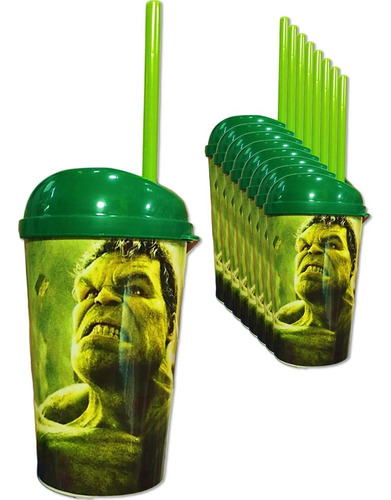 Botilitos  Sorpresa Hulk Vaso Pitillo Fiesta Decoracion