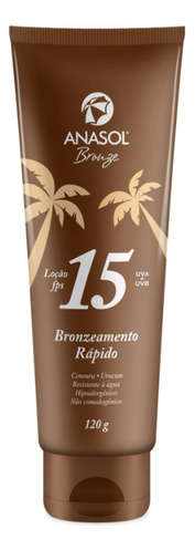 Anasol Loção Bronzeadora Fps 15 - 120 G Bronzeamento Rápido