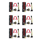 6 X Riser 1x A 16x V 009s Plus Pci-e Cable Usb3.0 Ptec