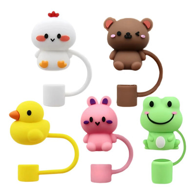 Tapones De Pajita Con Animales Tapones Decorativos 3d Adorno | Envío gratis