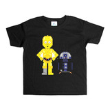 Remera Negra Adultos Pixel R12