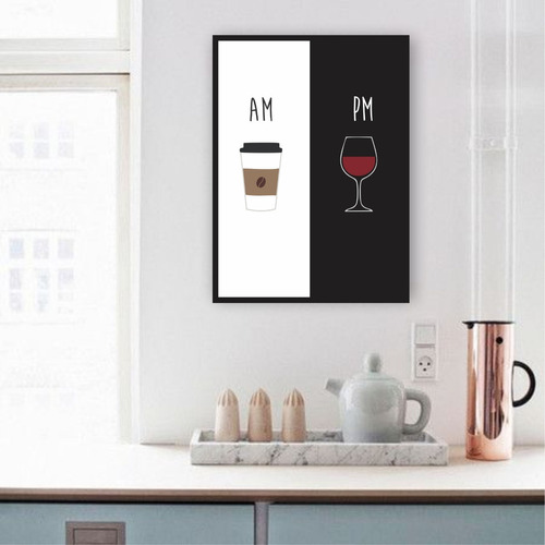 Placa Quadro Mdf 20x30cm Cozinha Café Am Vinho Pm Taça Wine