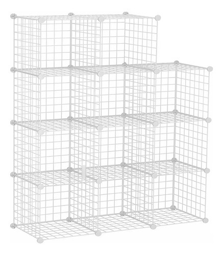 Multi Organizador De Metal, 11 Cubos Para Almacenar Blanco