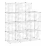 Multi Organizador De Metal, 11 Cubos Para Almacenar Blanco