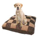 Cama Perro Mocachino Cuadros Gde 100x100cm Regalo Sorpresa