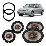 4 Falante Original Gol G2 G3 G4 2 Portas Bravox + Moldura Vw