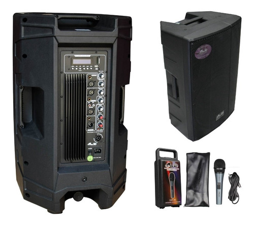 Gbr Eon615 Potenciado Activo 1000w Mp3 Bluetooth + Microfono