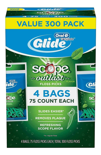 Glide Oral B Floss Picks Plusx 1.575 In Outlast - Menta De L