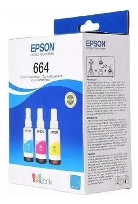 Pack 3 Tintas Epson T664 - L121 Colores Cian/magenta/yellow