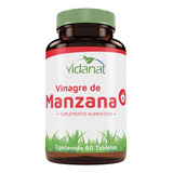 Vinagre De Manzana 60 Tabletas Vidanat / Original / Sabor Sin Sabor