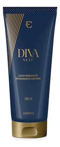 Loção Hidratante Desodorante Colônia Corporal Diva Nuit 200m